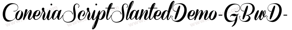 ConeriaScriptSlantedDemo-GBwD字体转换