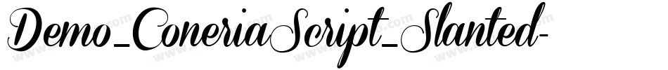 Demo_ConeriaScript_Slanted字体转换 Demo_ConeriaScript_Slanted字体转换