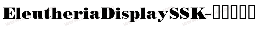 EleutheriaDisplaySSK字体转换