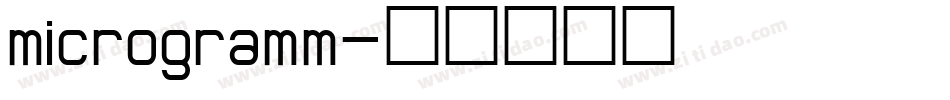 microgramm字体转换