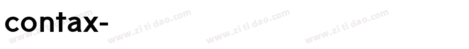 contax字体转换 contax字体转换
