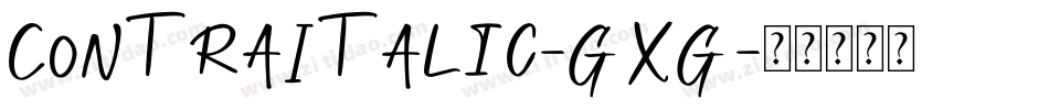ContraItalic-GXG字体转换