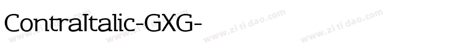 ContraItalic-GXG字体转换