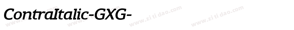 ContraItalic-GXG字体转换