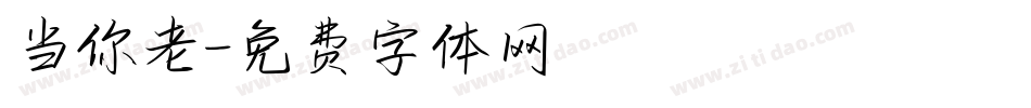 当你老字体转换