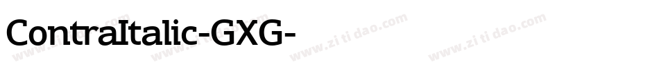 ContraItalic-GXG字体转换