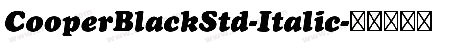 CooperBlackStd-Italic字体转换