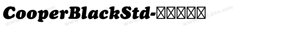 CooperBlackStd字体转换