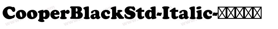 CooperBlackStd-Italic字体转换