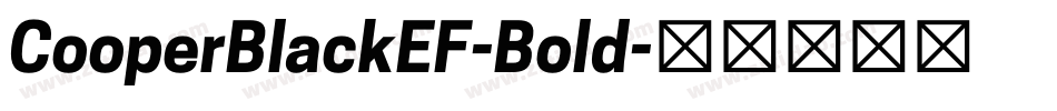 CooperBlackEF-Bold字体转换