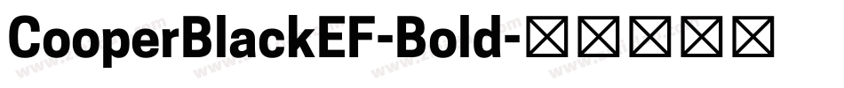 CooperBlackEF-Bold字体转换