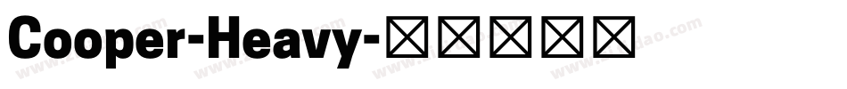 Cooper-Heavy字体转换