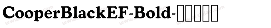 CooperBlackEF-Bold字体转换