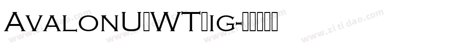 AvalonURWTLig字体转换
