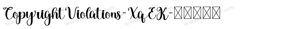 CopyrightViolations-XqEK字体转换