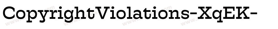 CopyrightViolations-XqEK字体转换