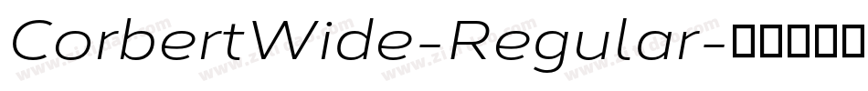CorbertWide-Regular字体转换
