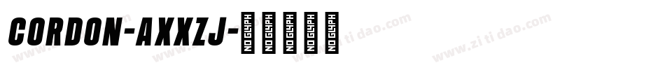Cordon-axxzJ字体转换