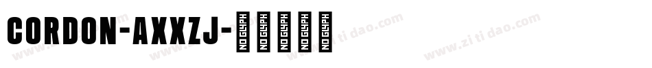 Cordon-axxzJ字体转换