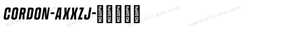 Cordon-axxzJ字体转换