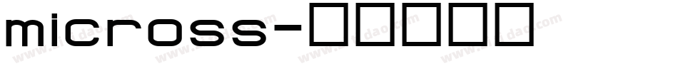 micross字体转换