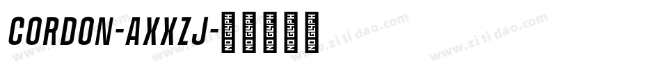 Cordon-axxzJ字体转换