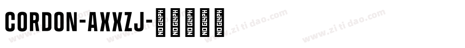 Cordon-axxzJ字体转换