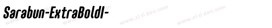 Sarabun-ExtraBoldI字体转换