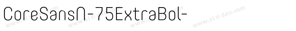 CoreSansN-75ExtraBol字体转换