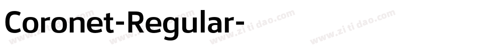 Coronet-Regular字体转换