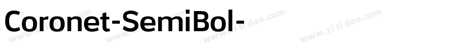 Coronet-SemiBol字体转换