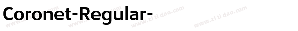 Coronet-Regular字体转换