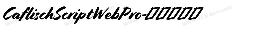 CaflischScriptWebPro字体转换