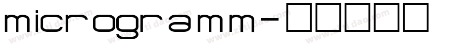 microgramm字体转换