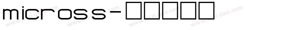 micross字体转换