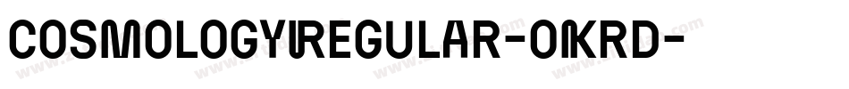 CosmologyRegular-oKrd字体转换
