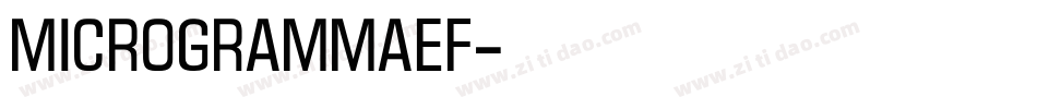 MicrogrammaEF字体转换