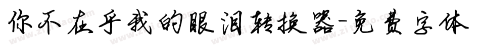 你不在乎我的眼泪转换器字体转换