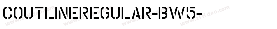 CoutlineRegular-BW5字体转换