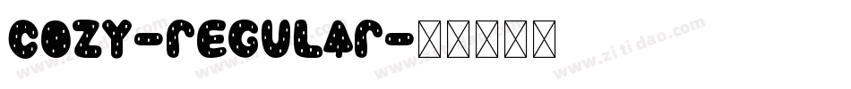 Cozy-Regular字体转换