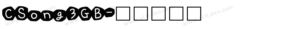 CSong3GB字体转换