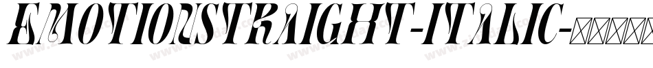 EmotionStraight-Italic字体转换