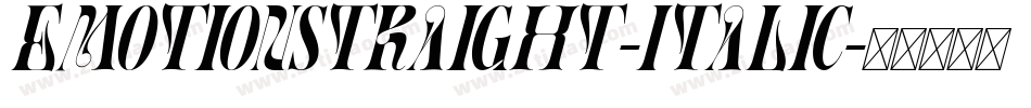 EmotionStraight-Italic字体转换