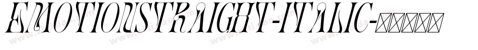 EmotionStraight-Italic字体转换