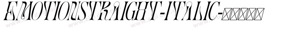 EmotionStraight-Italic字体转换