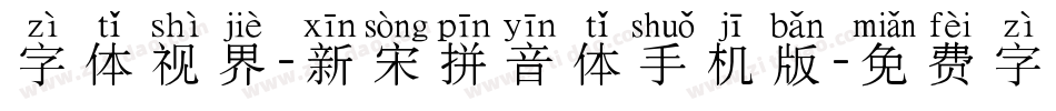 字体视界-新宋拼音体手机版字体转换