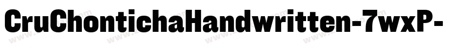CruChontichaHandwritten-7wxP字体转换