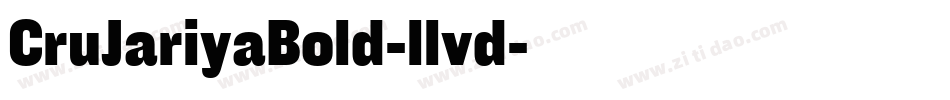CruJariyaBold-llvd字体转换