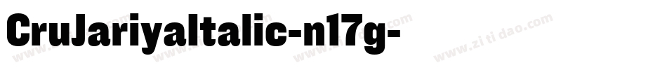 CruJariyaItalic-n17g字体转换