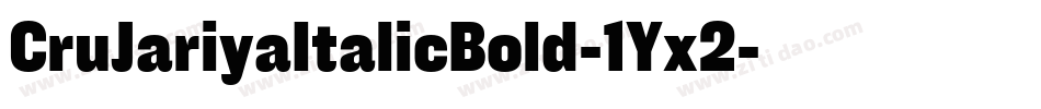 CruJariyaItalicBold-1Yx2字体转换